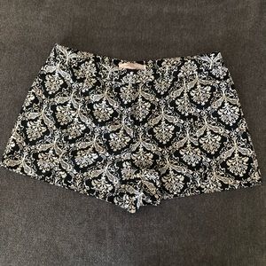 Black and Gold printed shorts